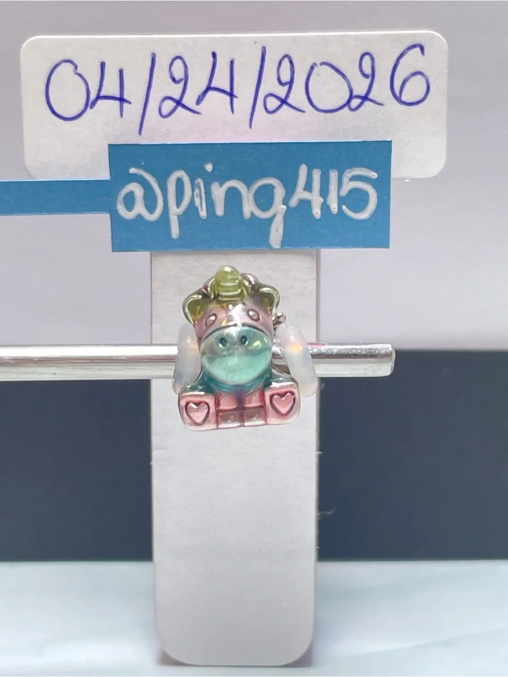 Pandora Colorful Rainbow Bruno the Unicorn Charm - Picture 5 of 12